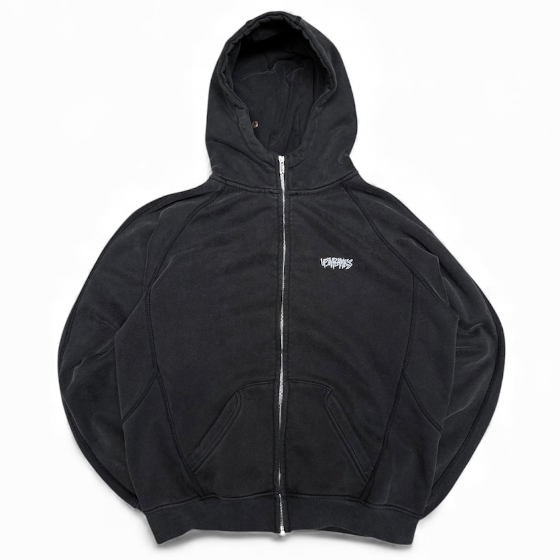 Up in Flames Hooded Fleece Black (Small)