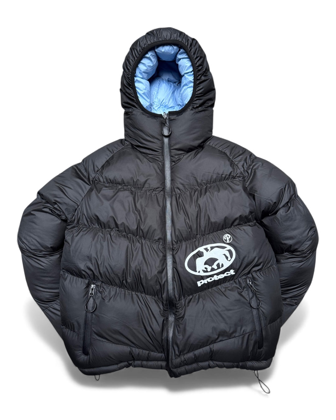 Protect London reversible puffer Black & Light Blue (Small)