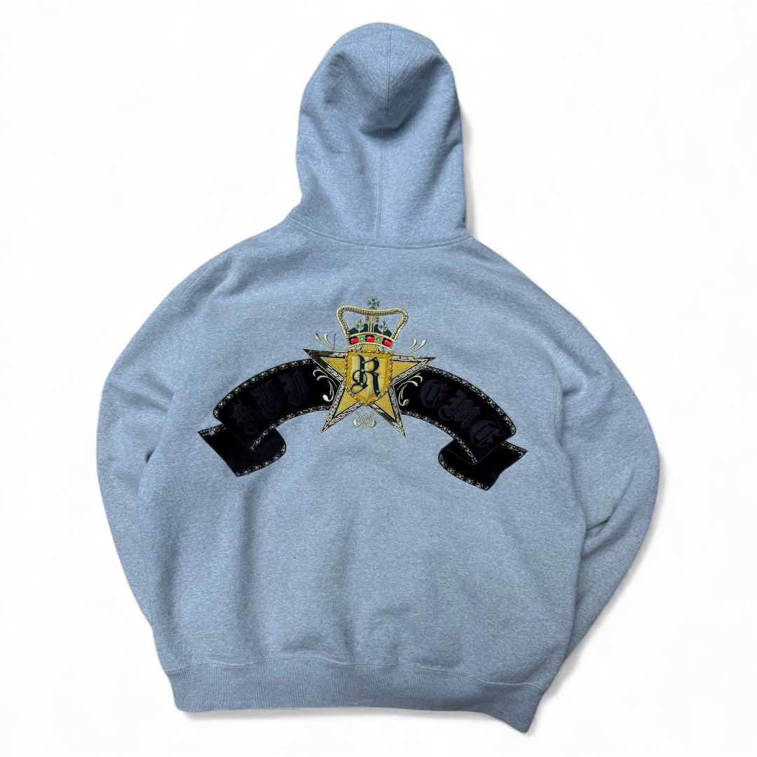 Supreme Strass Zip Up Hoodie Grey (Large)