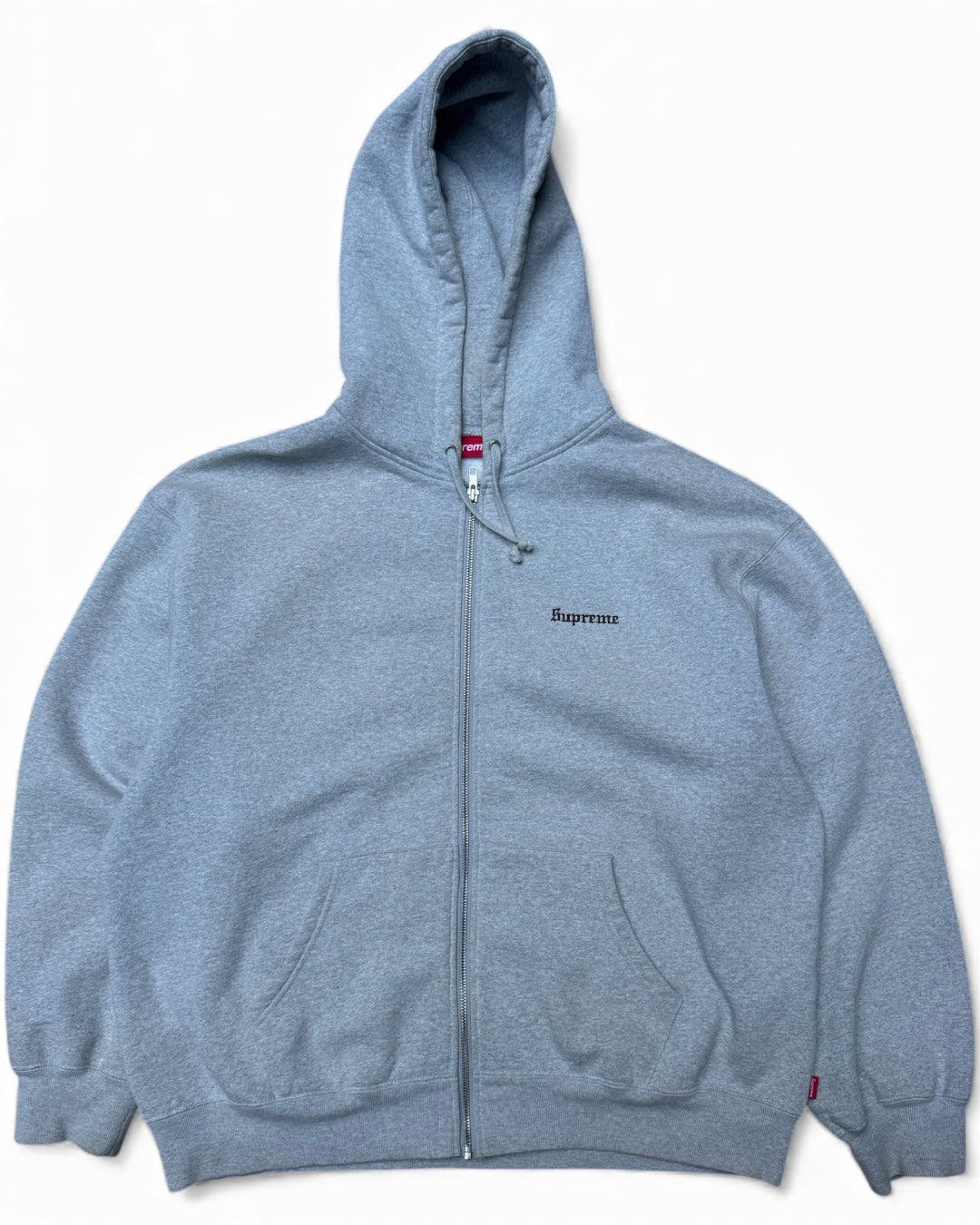 Supreme Strass Zip Up Hoodie Grey (Large)