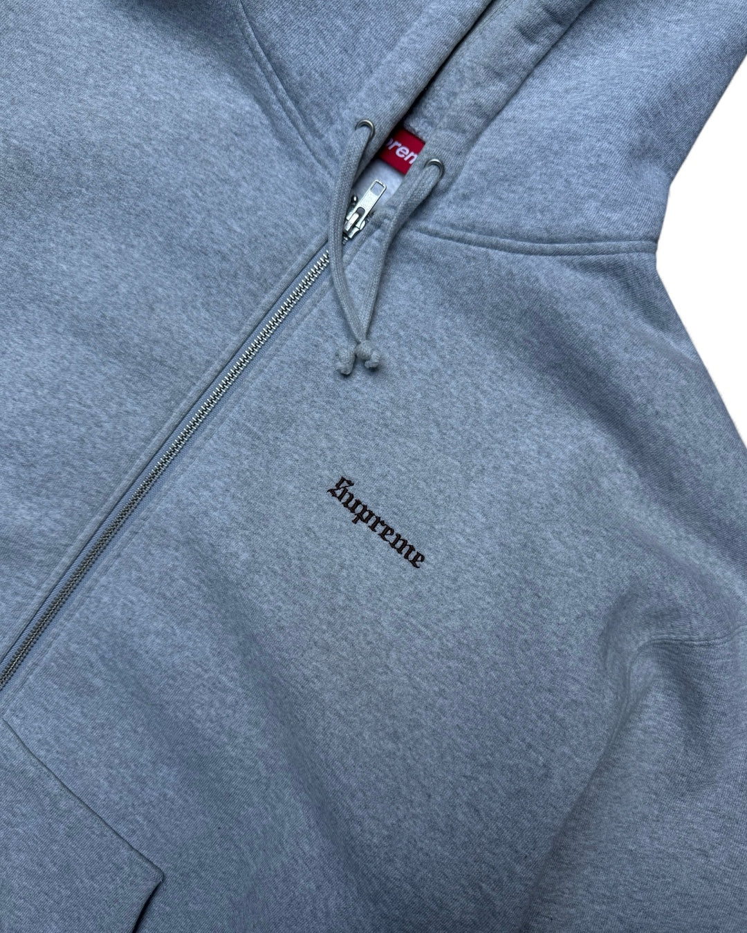 Supreme Strass Zip Up Hoodie Grey (Large)