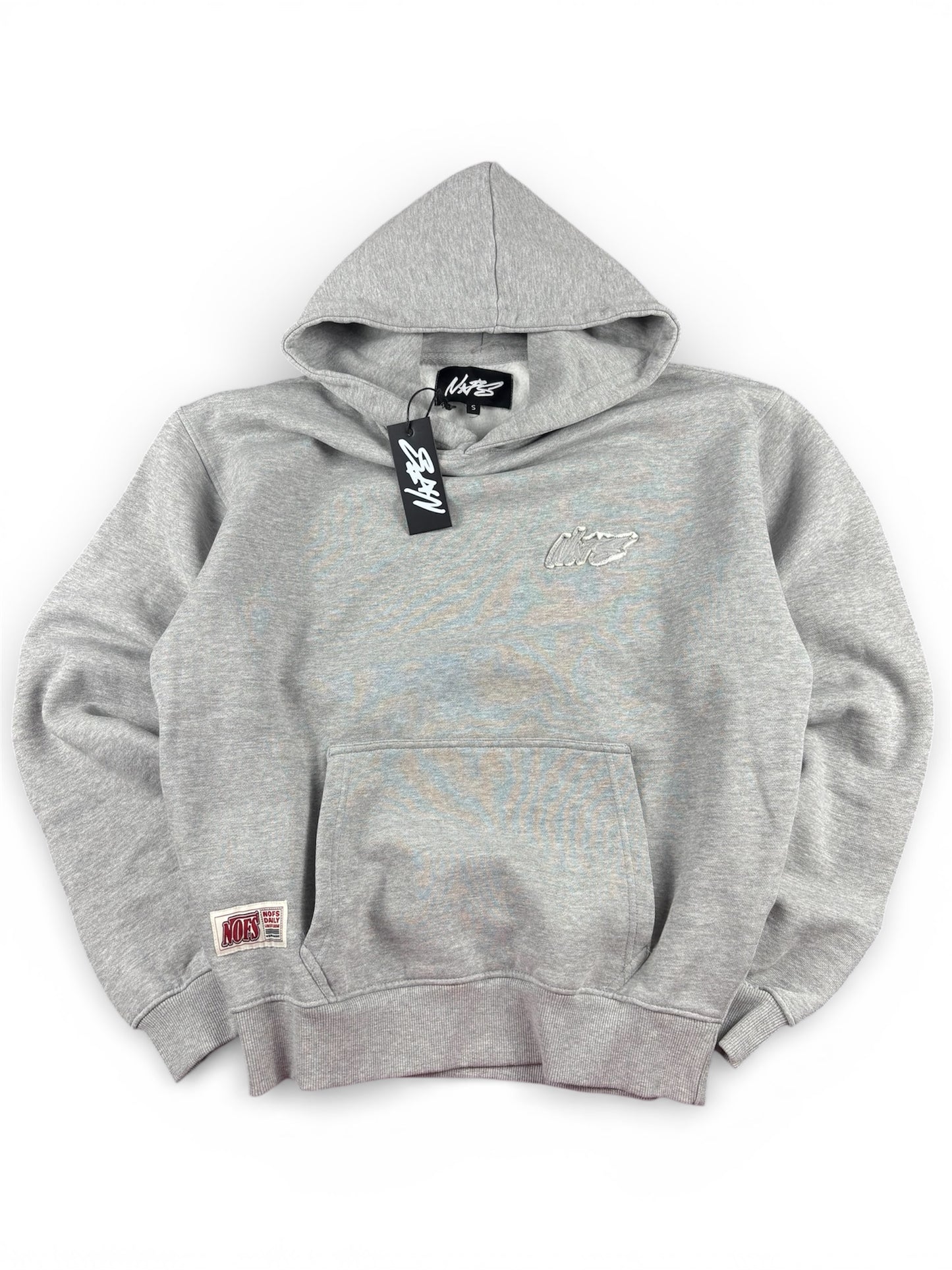 Grey Hoodie fleece Boxy and Cropped  (Medium)
