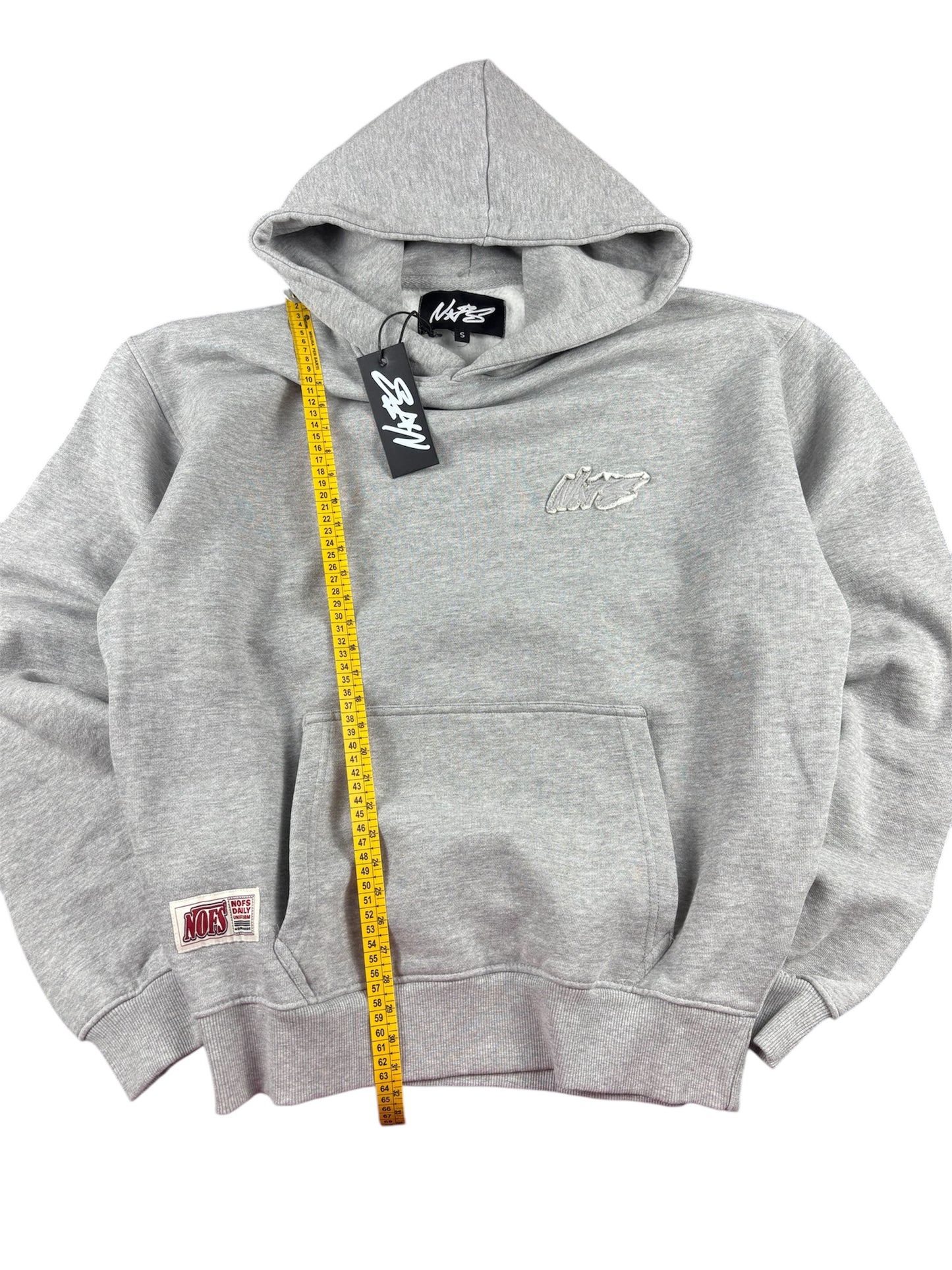 Grey Hoodie fleece Boxy and Cropped  (Medium)