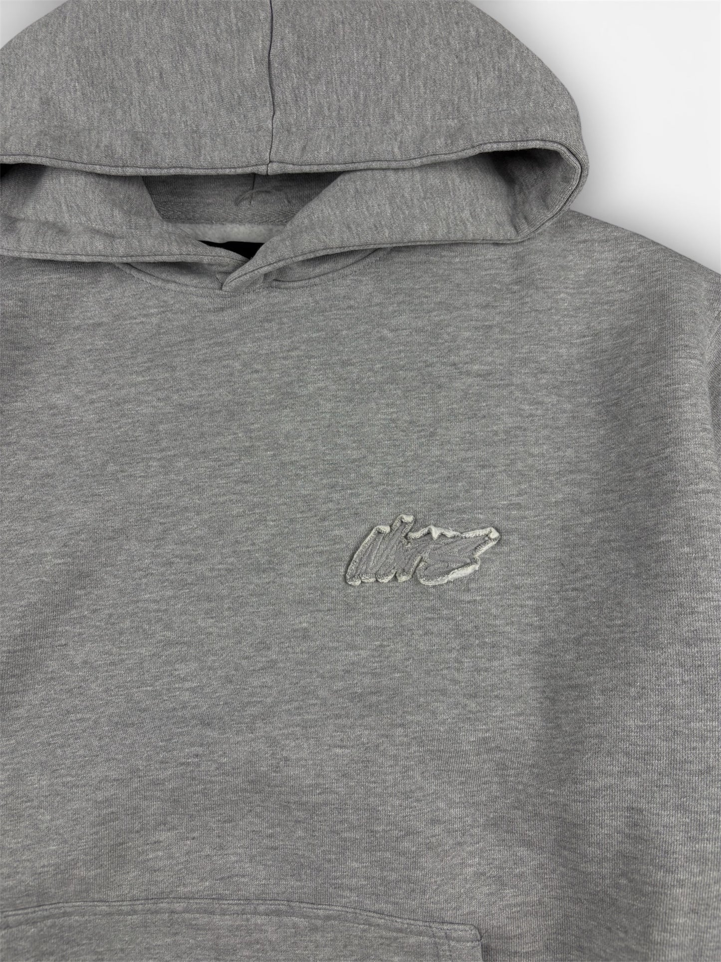 Grey Hoodie fleece Boxy and Cropped  (Medium)