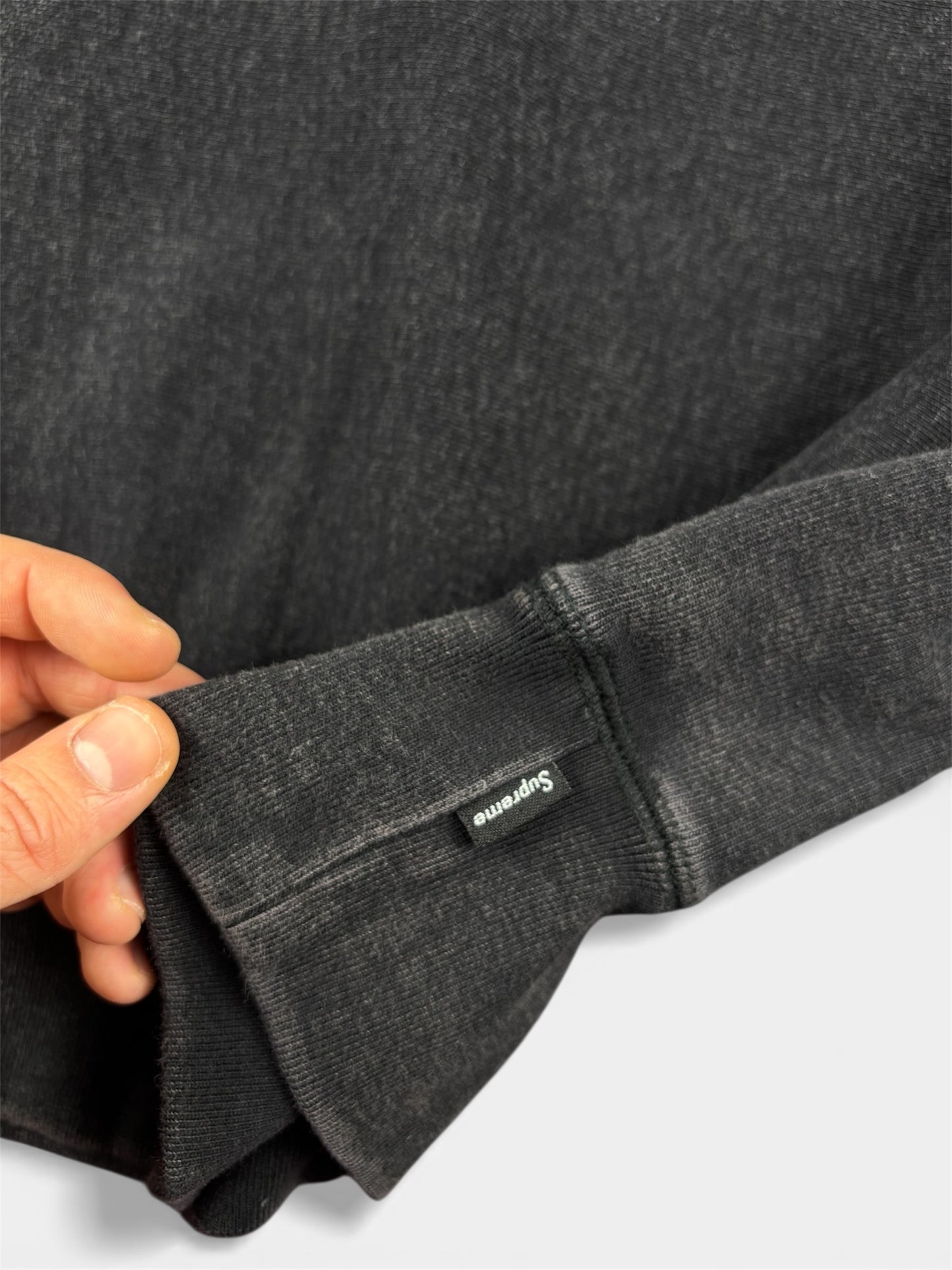 Supreme Crewneck Washed Box Logo Black (Medium)