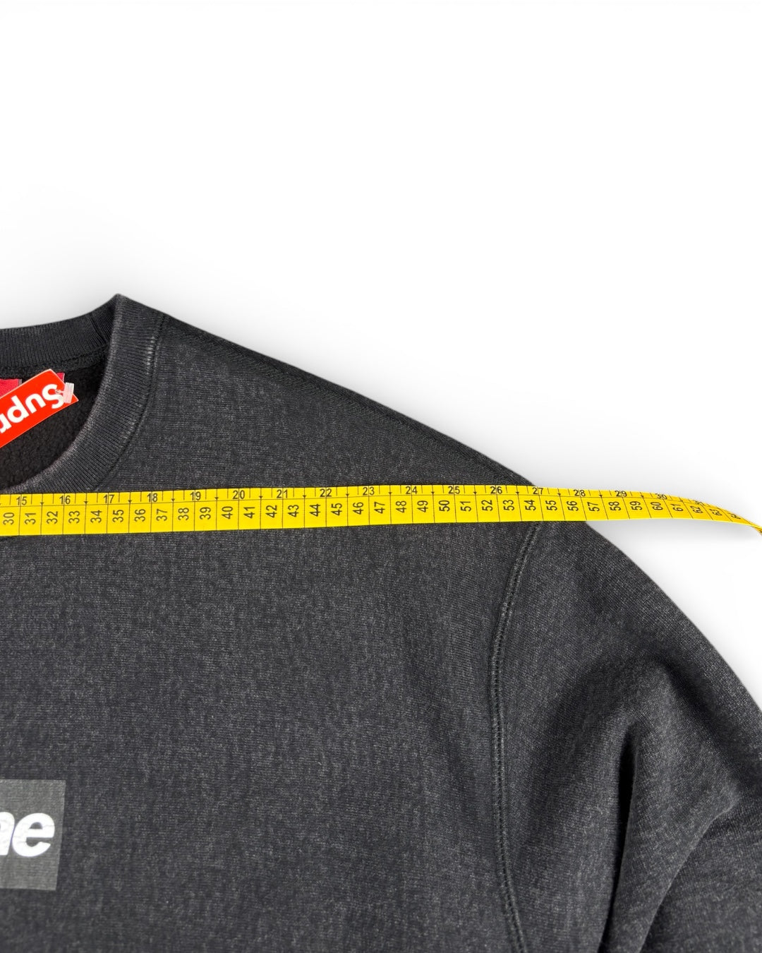 Supreme Crewneck Washed Box Logo Black (Medium)
