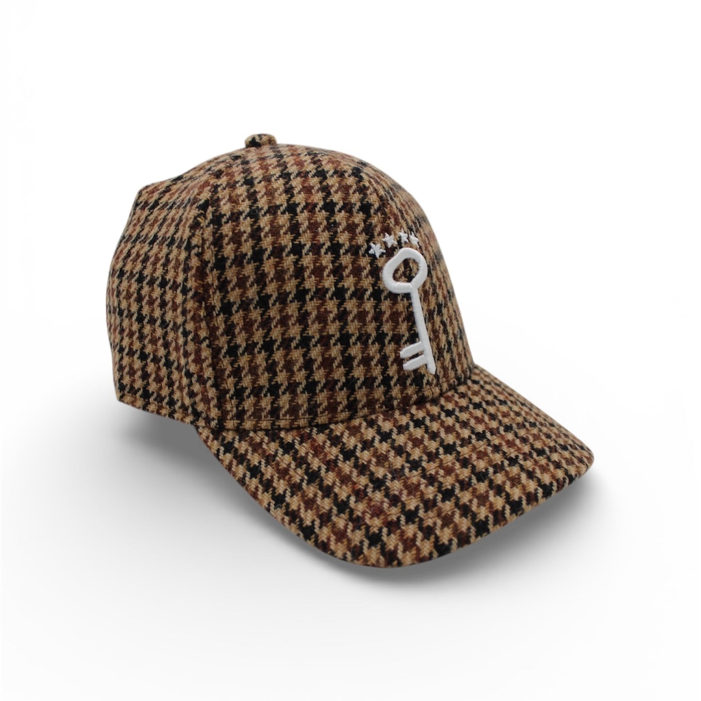 Miftah Plaid Brown Cap (One Size)