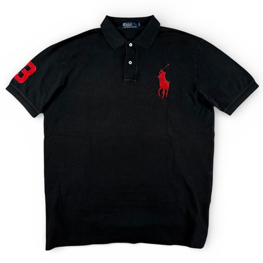 Ralph Lauren Black & Red Big Pony Polo (Large)