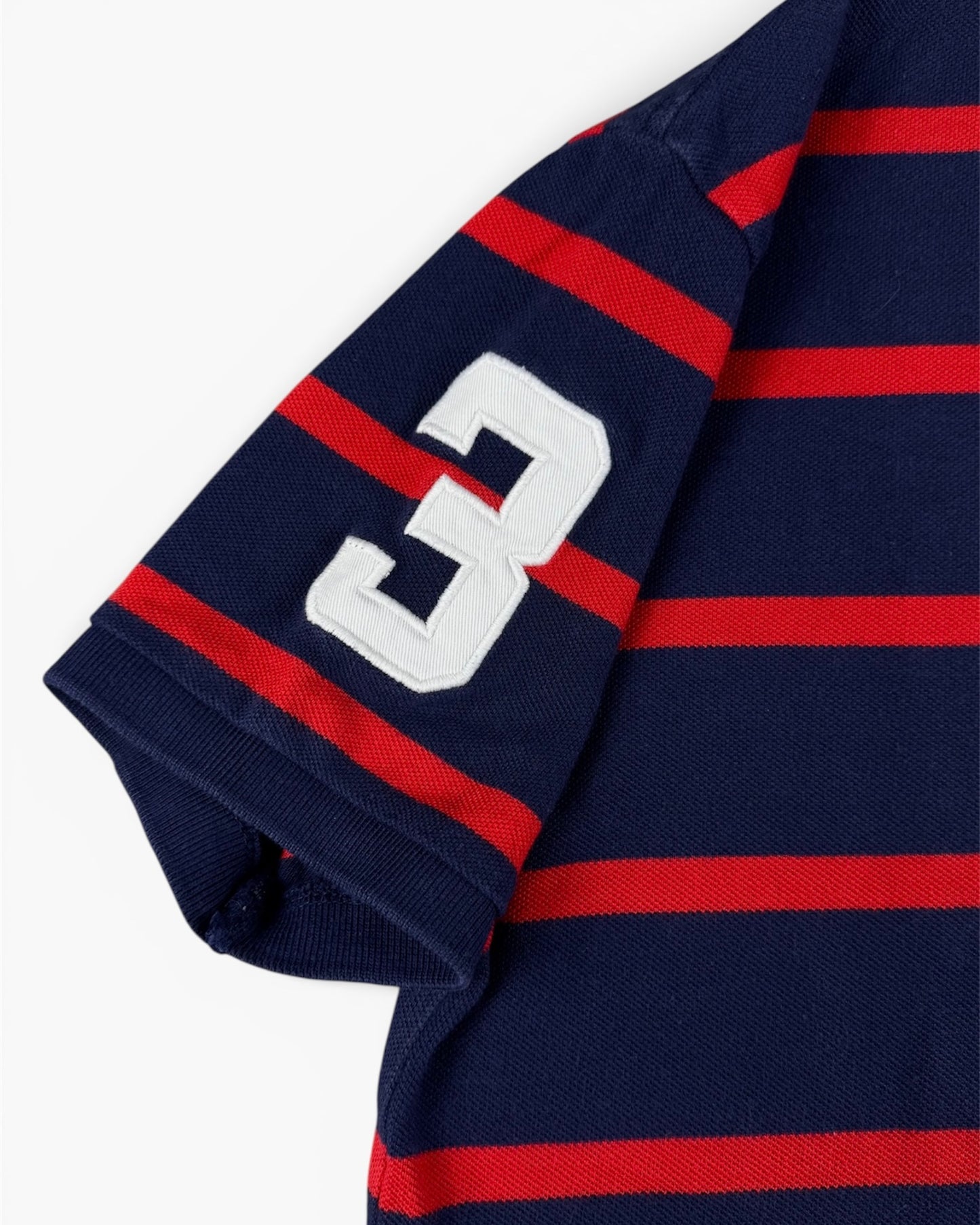 Ralph Lauren Striped Red & Blue Big Pony Polo (Small)