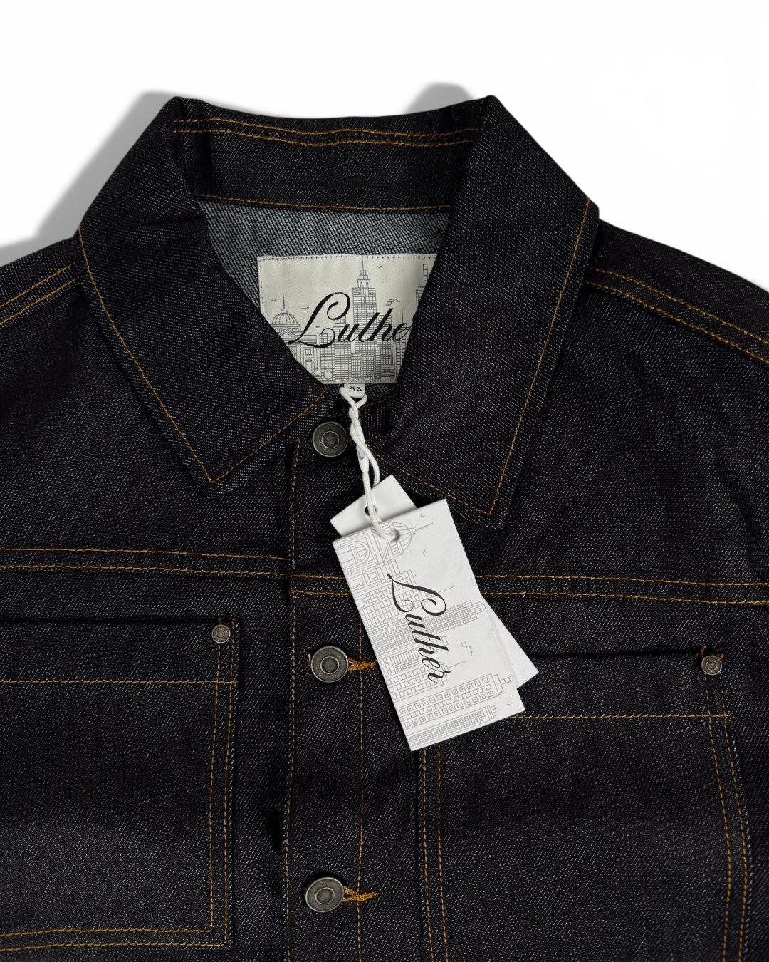 Boxy Cropped Raw Denim Jacket (Small)