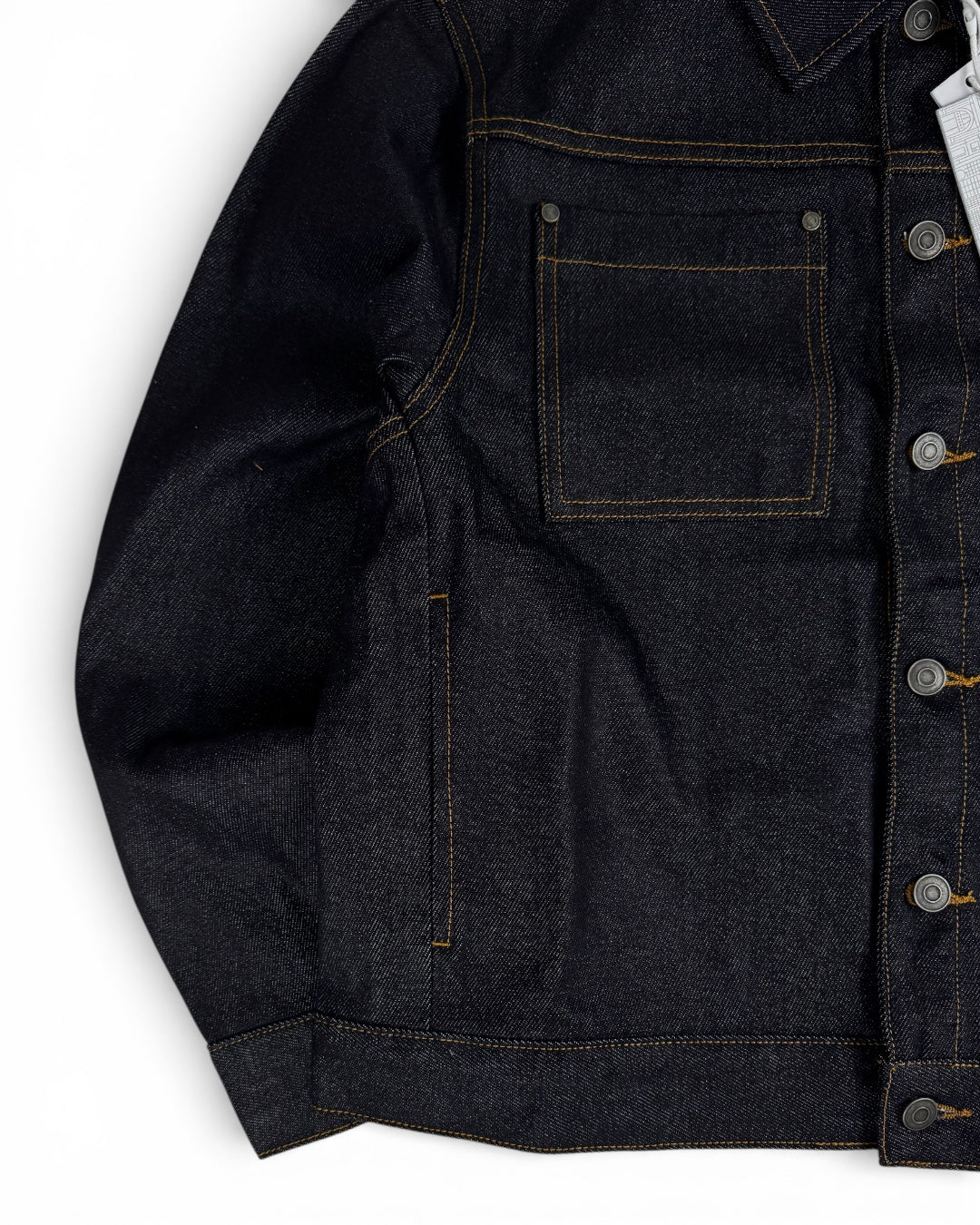 Boxy Cropped Raw Denim Jacket (Small)