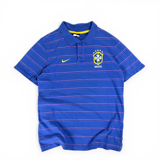 Nike Vintage Striped Polo Brazil (Large)
