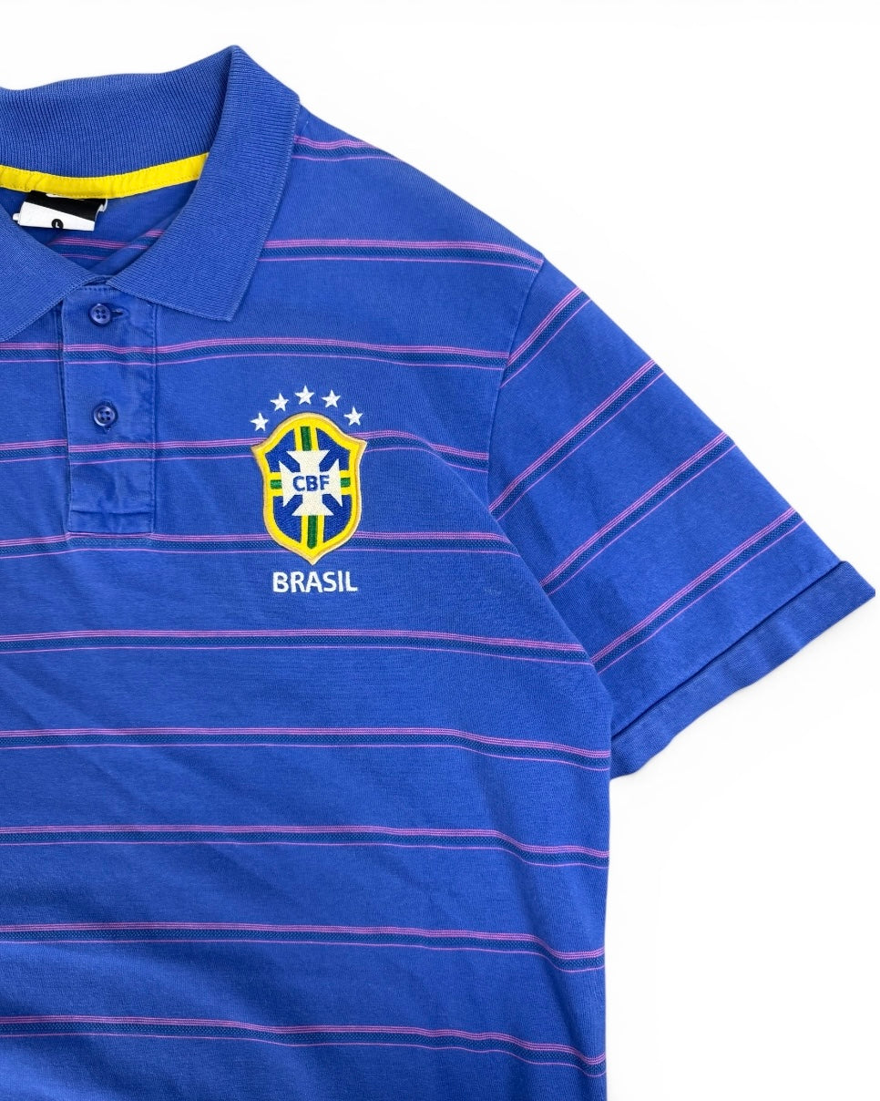 Nike Vintage Striped Polo Brazil (Large)