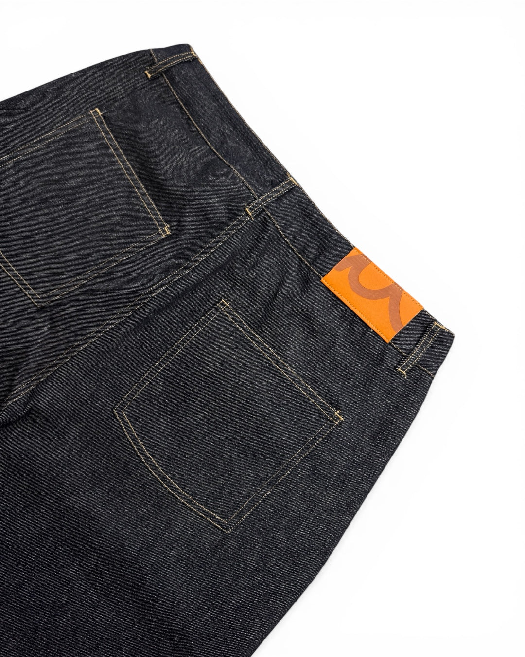 Raw Denim Baggy Jeans (Large)