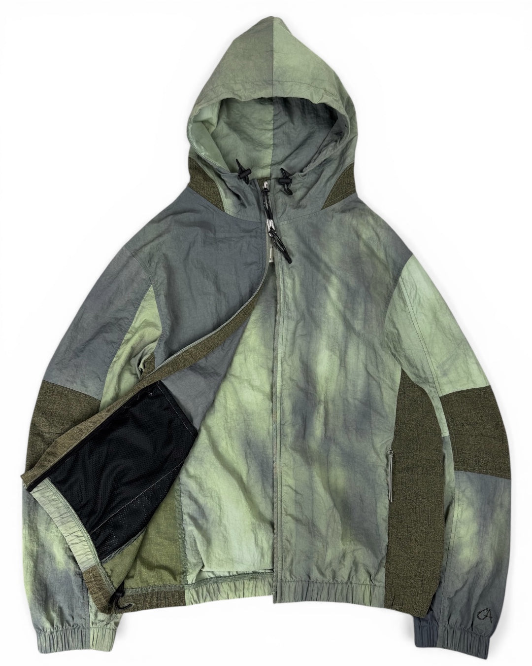 Garms Affiliated Overdyed Windbreaker Green (Small)