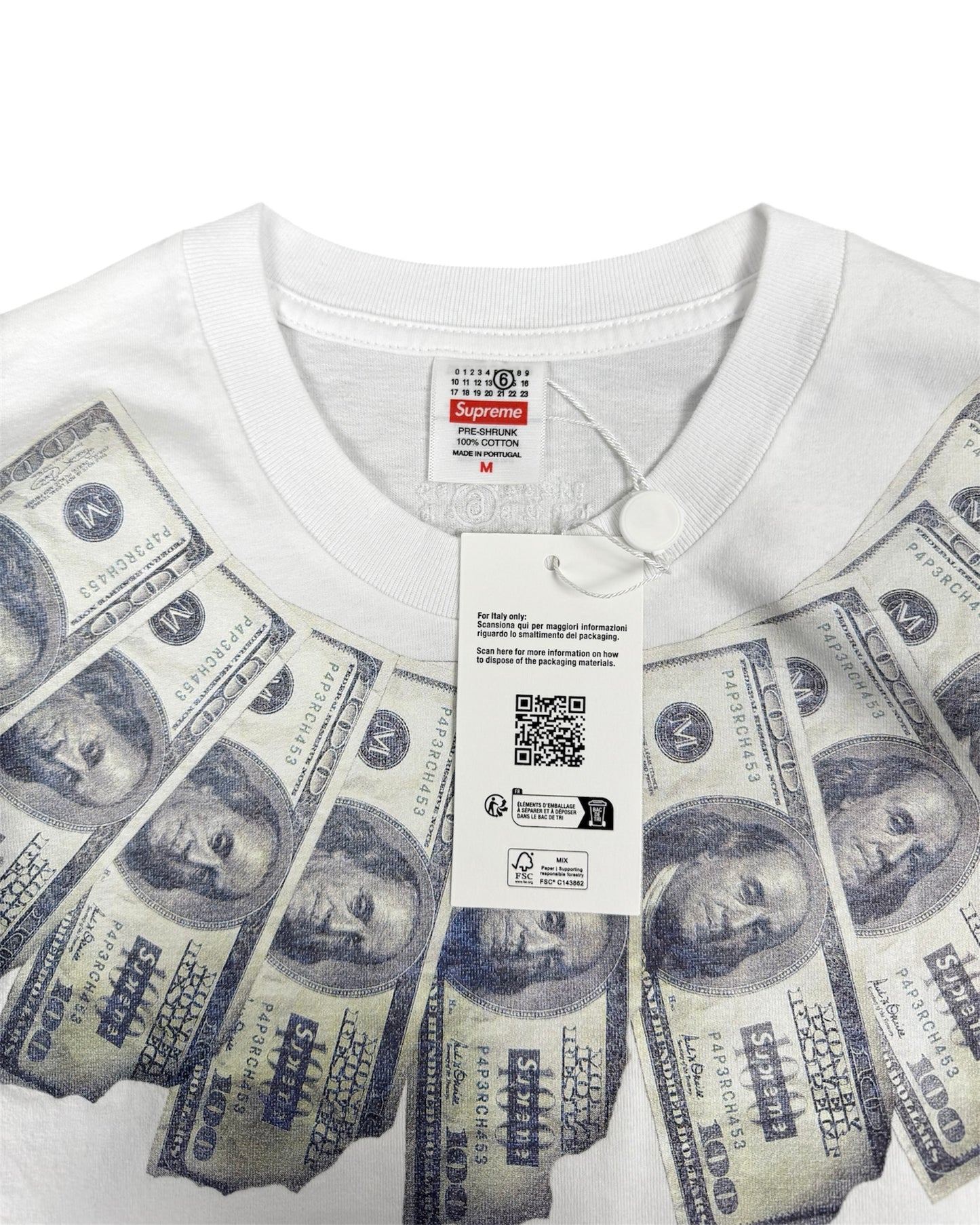 Supreme Maison Margiela MM6 T-Shirt Money White (S-M)