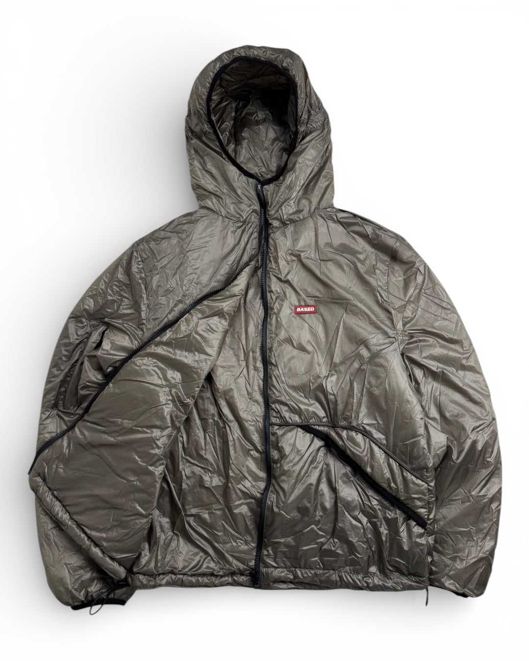 99Based Tanslucent Padded Jacket Grey (Small)