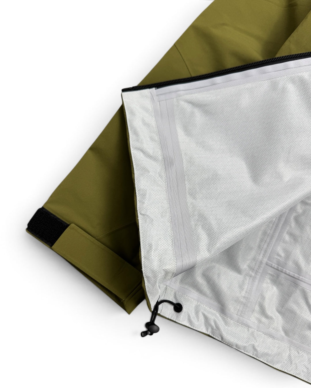 Finesse Faux Fur Windbreaker Jacket Olive (Medium)