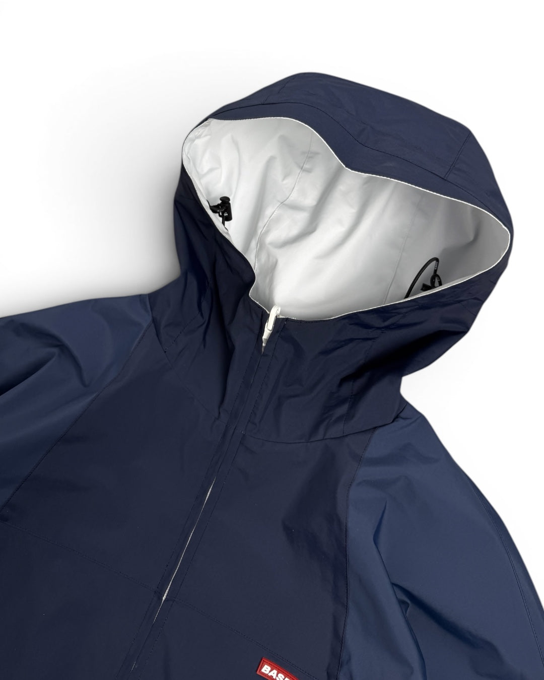 99Based Double Faced Hooded Jacket White Blue Navy (Medium)