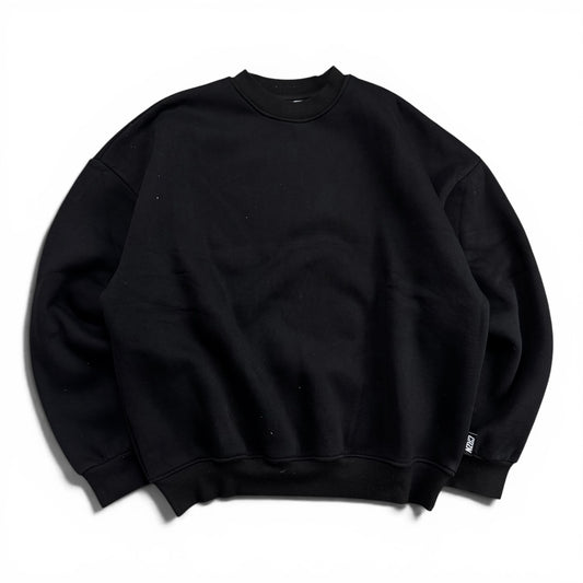Corazon Boxy Black Crewneck (Small)