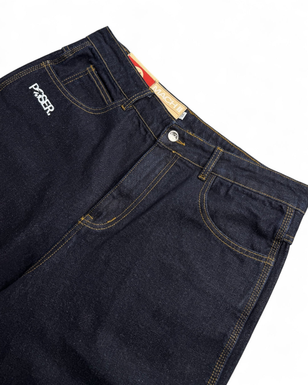 Poser Blue Raw Denim Jeans (Medium)