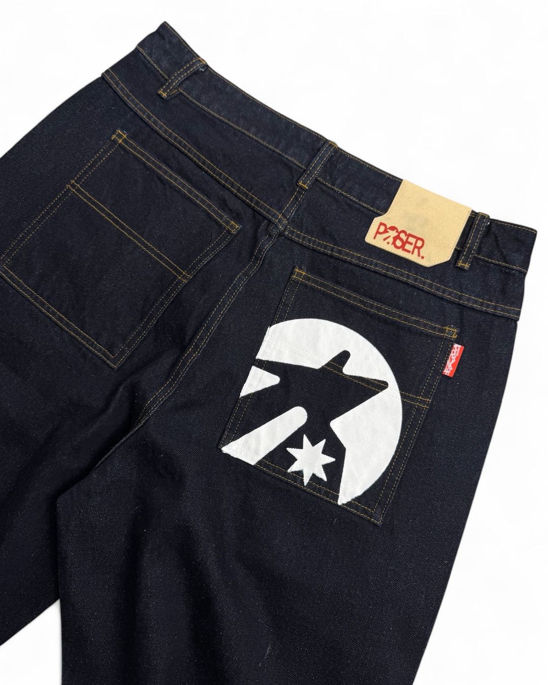 Poser Blue Raw Denim Jeans (Medium)