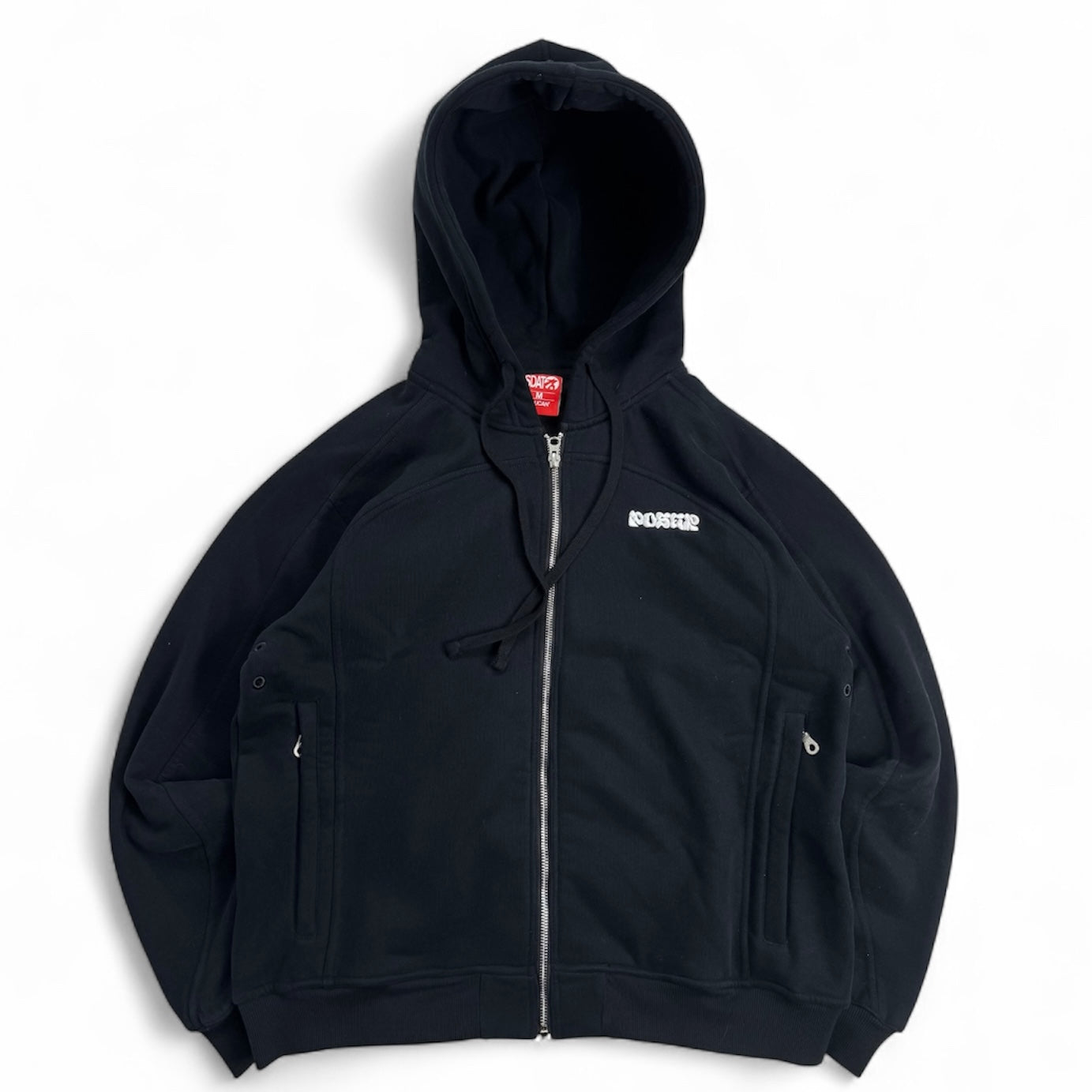 Poser Cropped Black Zip Hoodie (Medium)