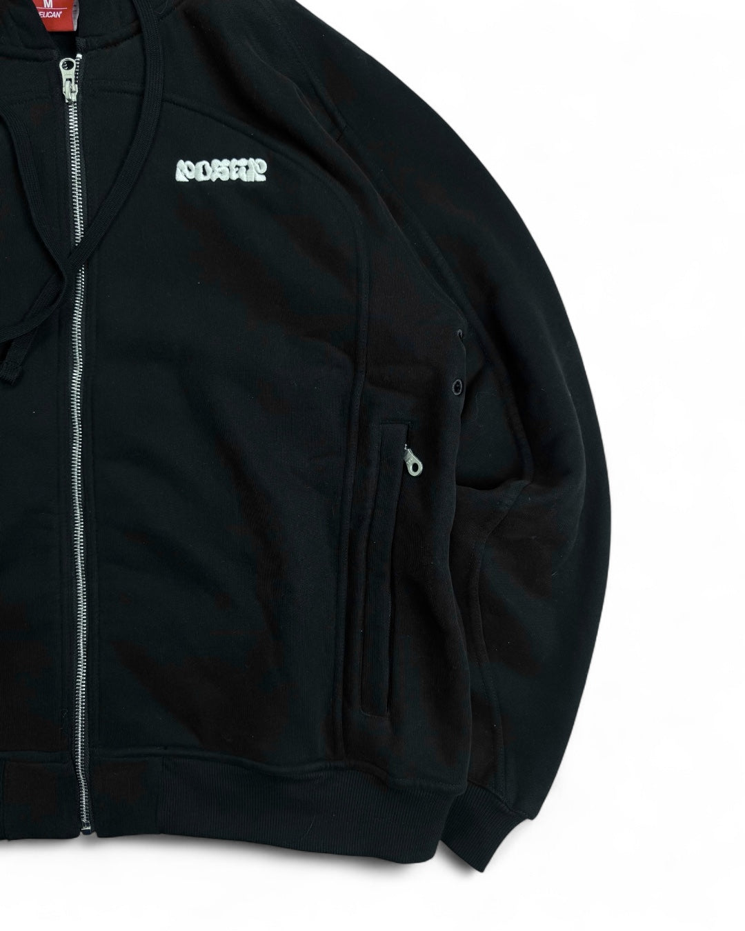 Poser Cropped Black Zip Hoodie (Medium)