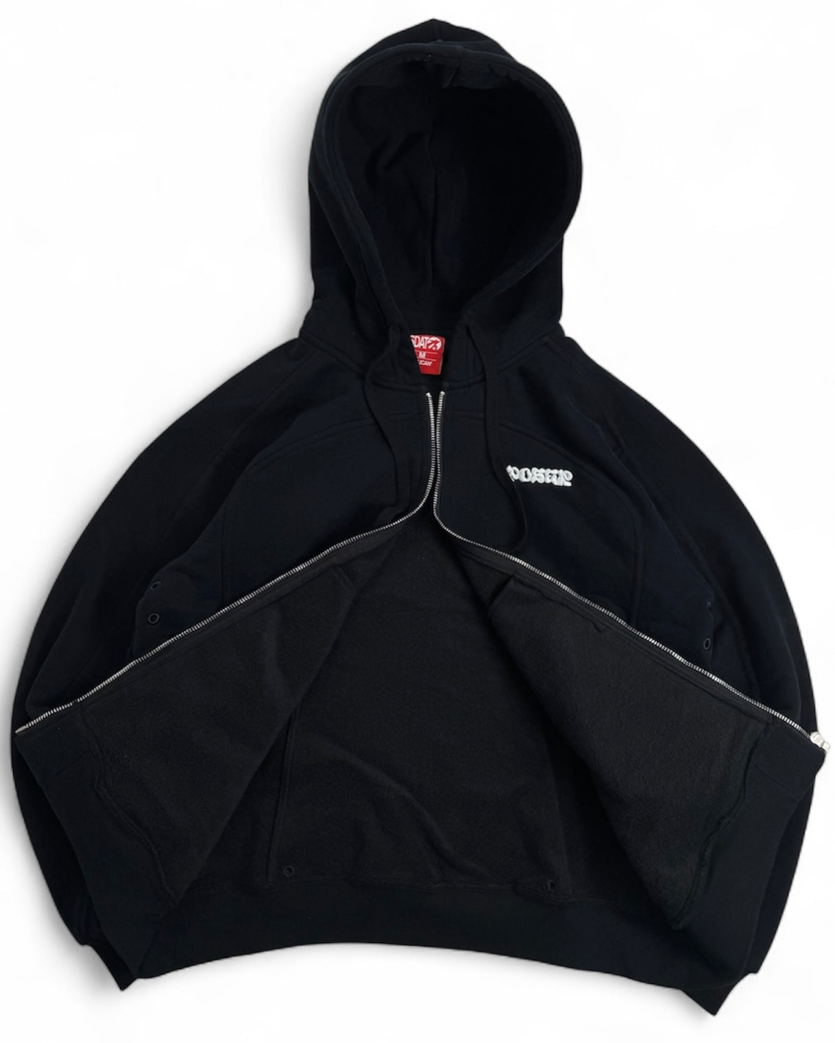 Poser Cropped Black Zip Hoodie (Medium)