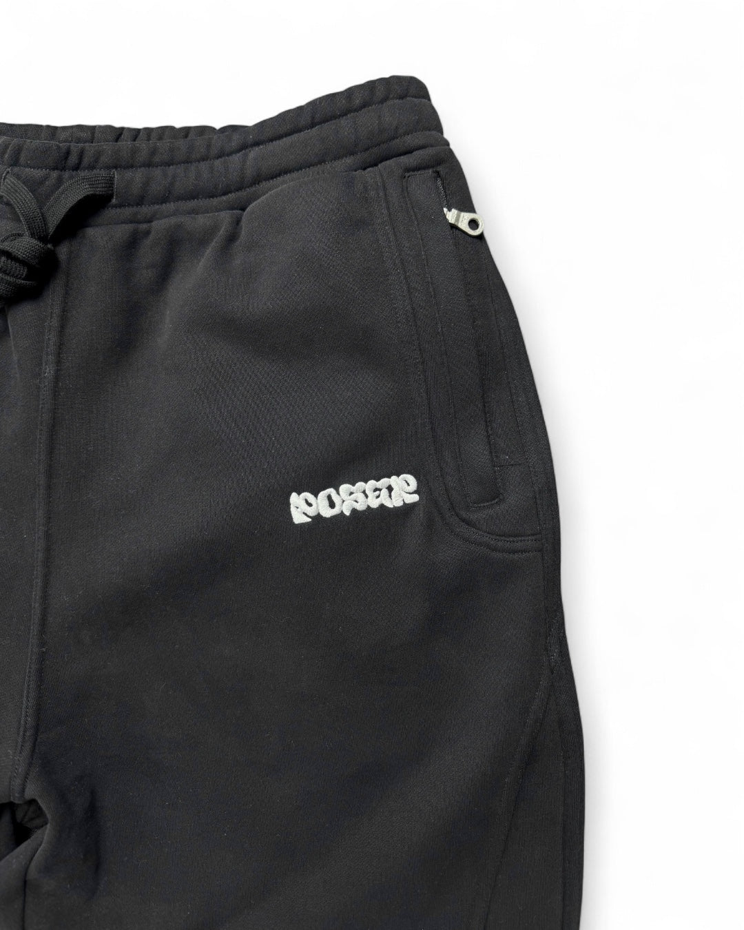 Poser Baggy Black Joggers 100% Cotton (Medium)