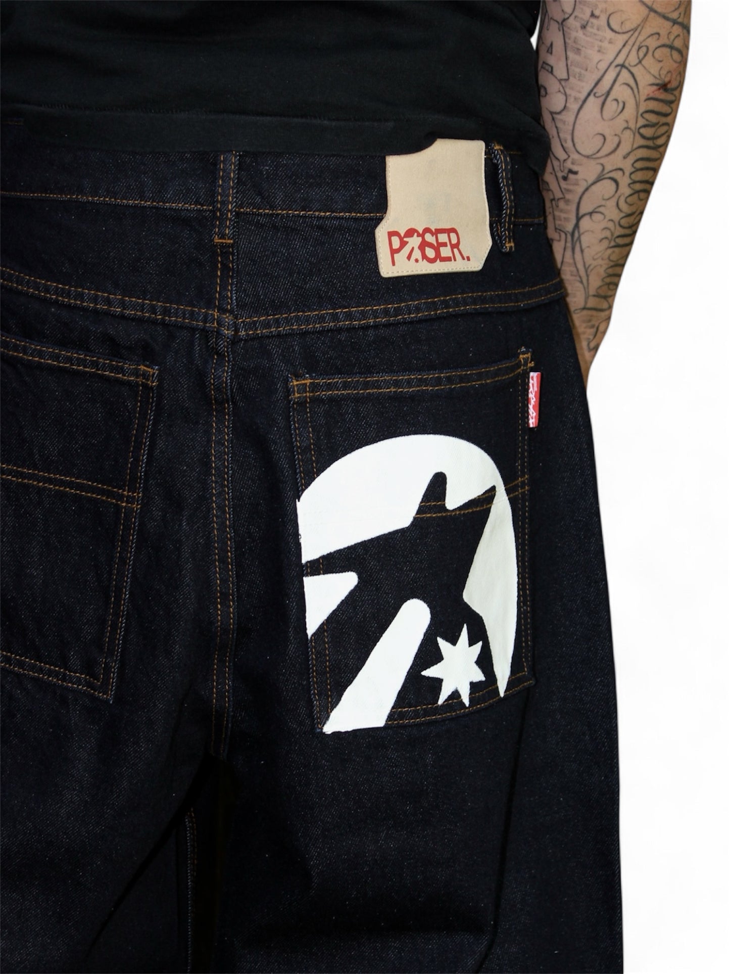 Poser Blue Raw Denim Jeans (Medium)