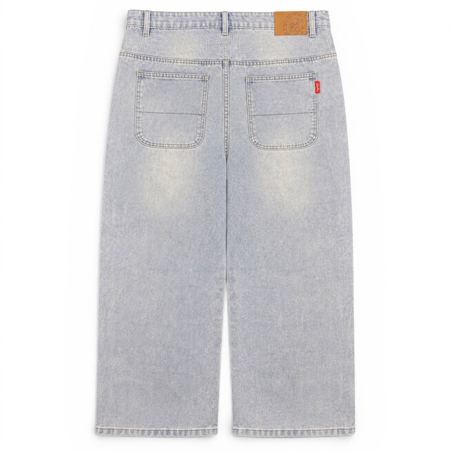 UIF Light Wash Yoke Logo Denim Jeans (Medium)