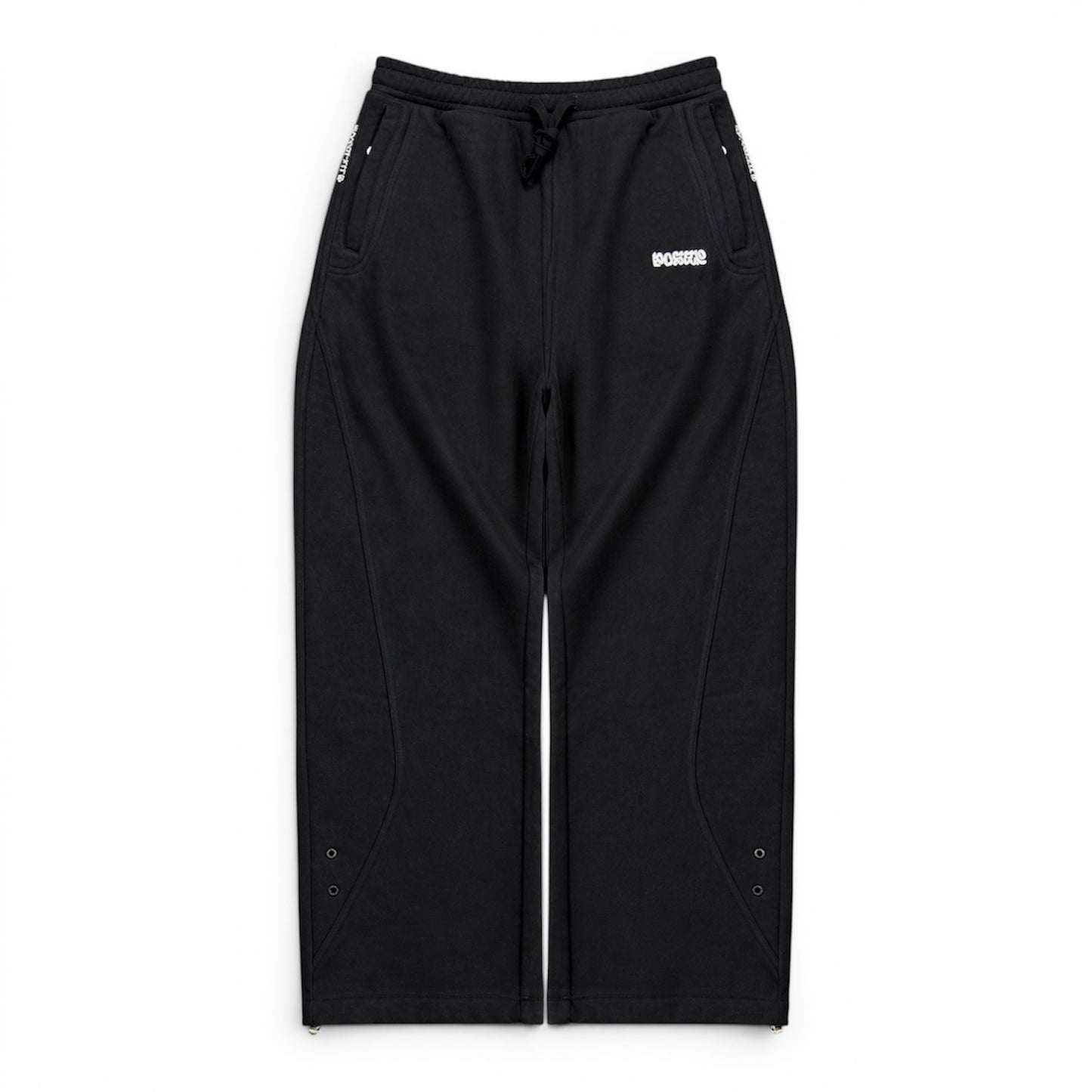 Poser Baggy Black Joggers 100% Cotton (Medium)