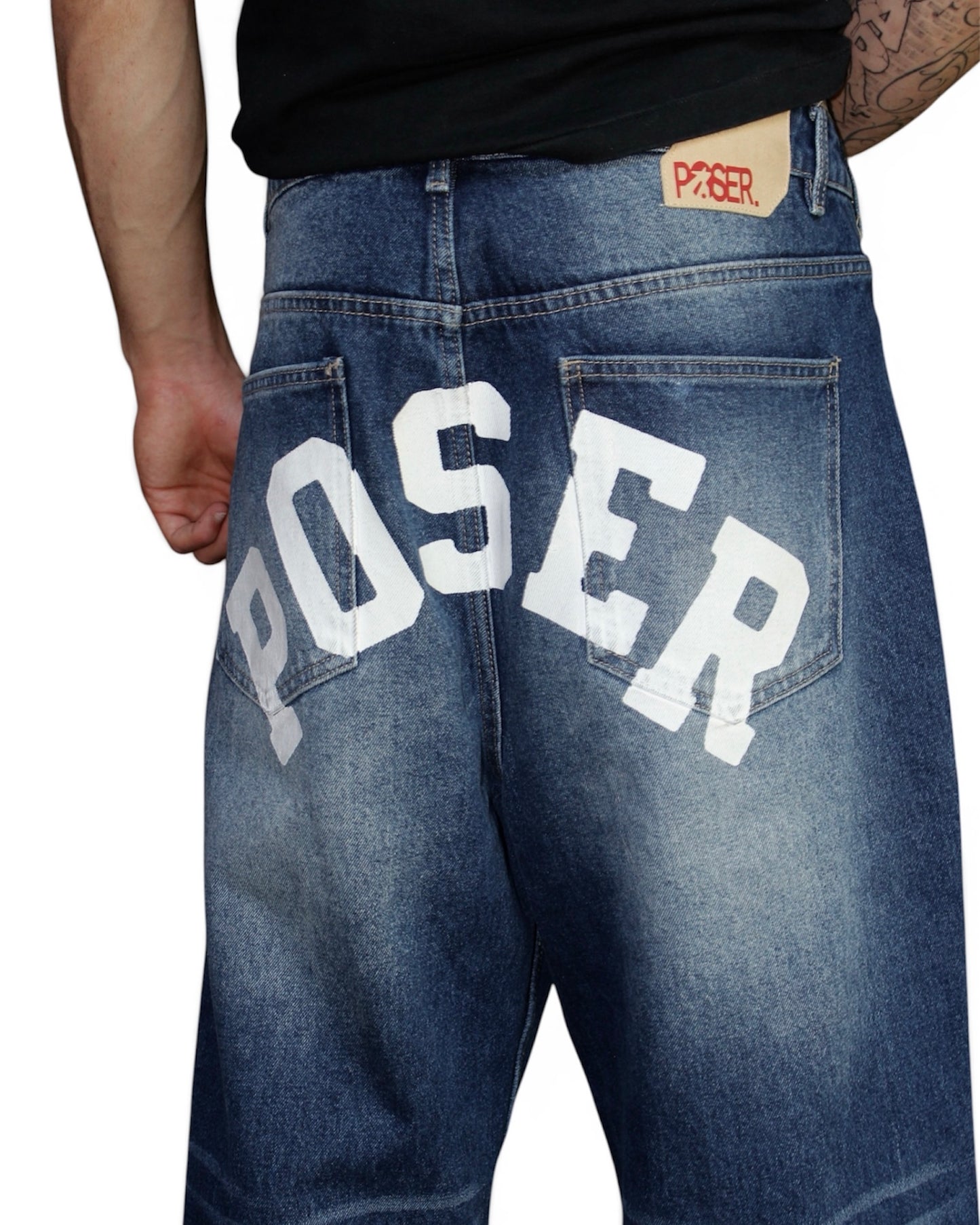 Poser Denim Blue Jeans (Medium)