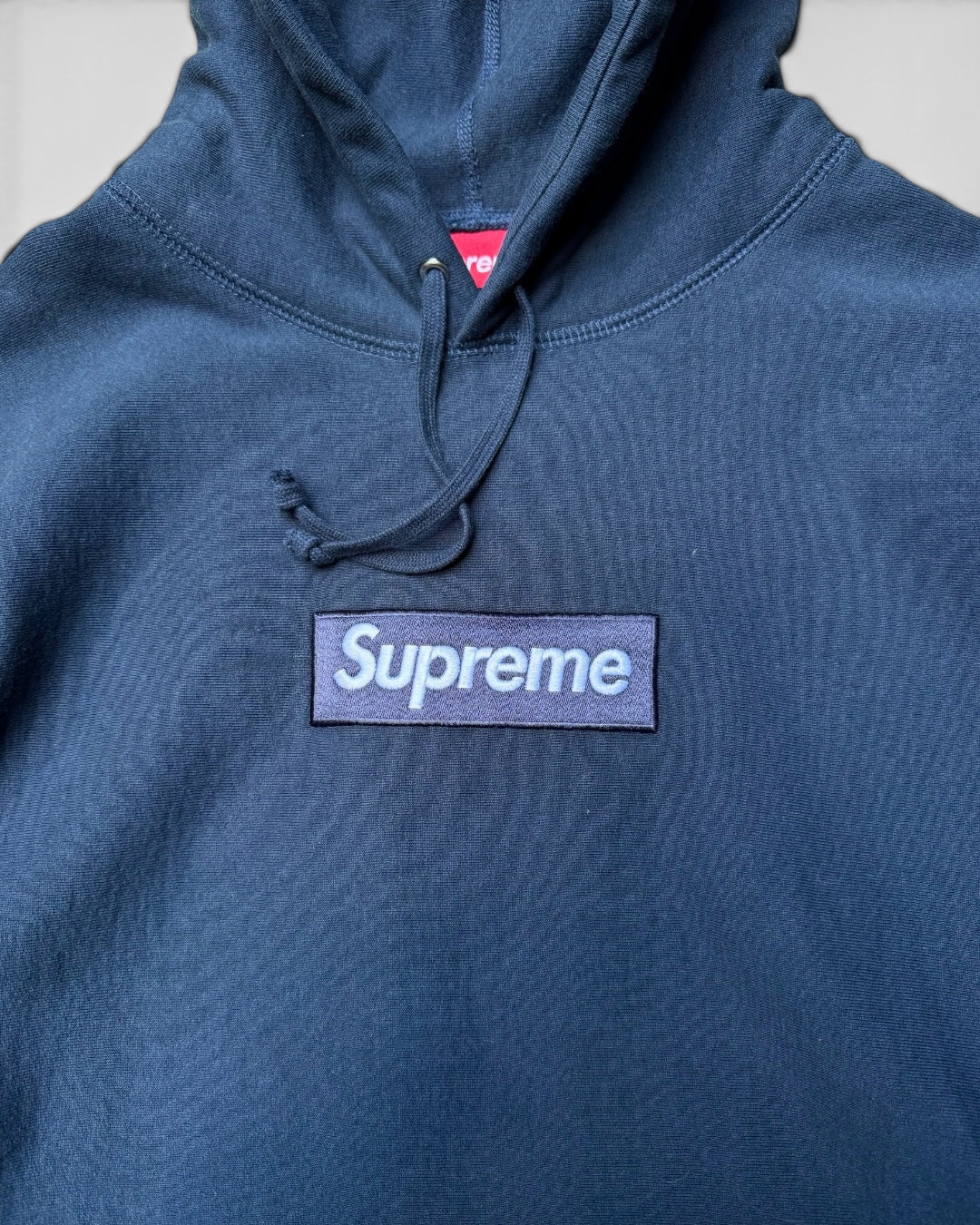 Supreme Box Logo Hoodie Blue Navy (Large)