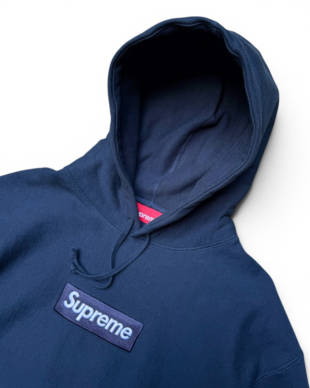 Supreme Box Logo Hoodie Blue Navy (Large)