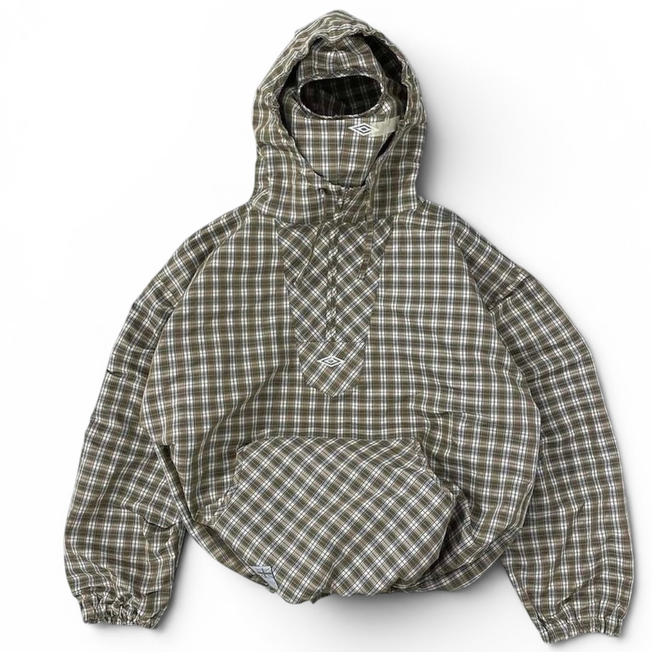 Slam Jam Umbro Plaid Brown Jacket (Large)