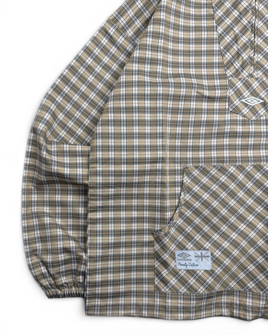 Slam Jam Umbro Plaid Brown Jacket (Large)
