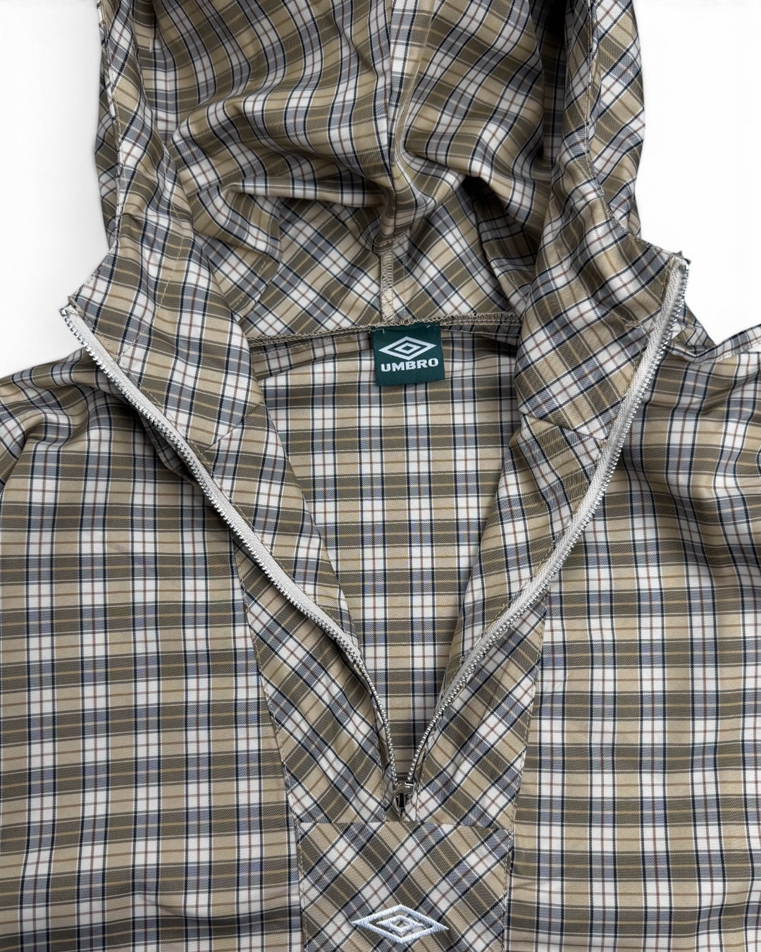 Slam Jam Umbro Plaid Brown Jacket (Large)