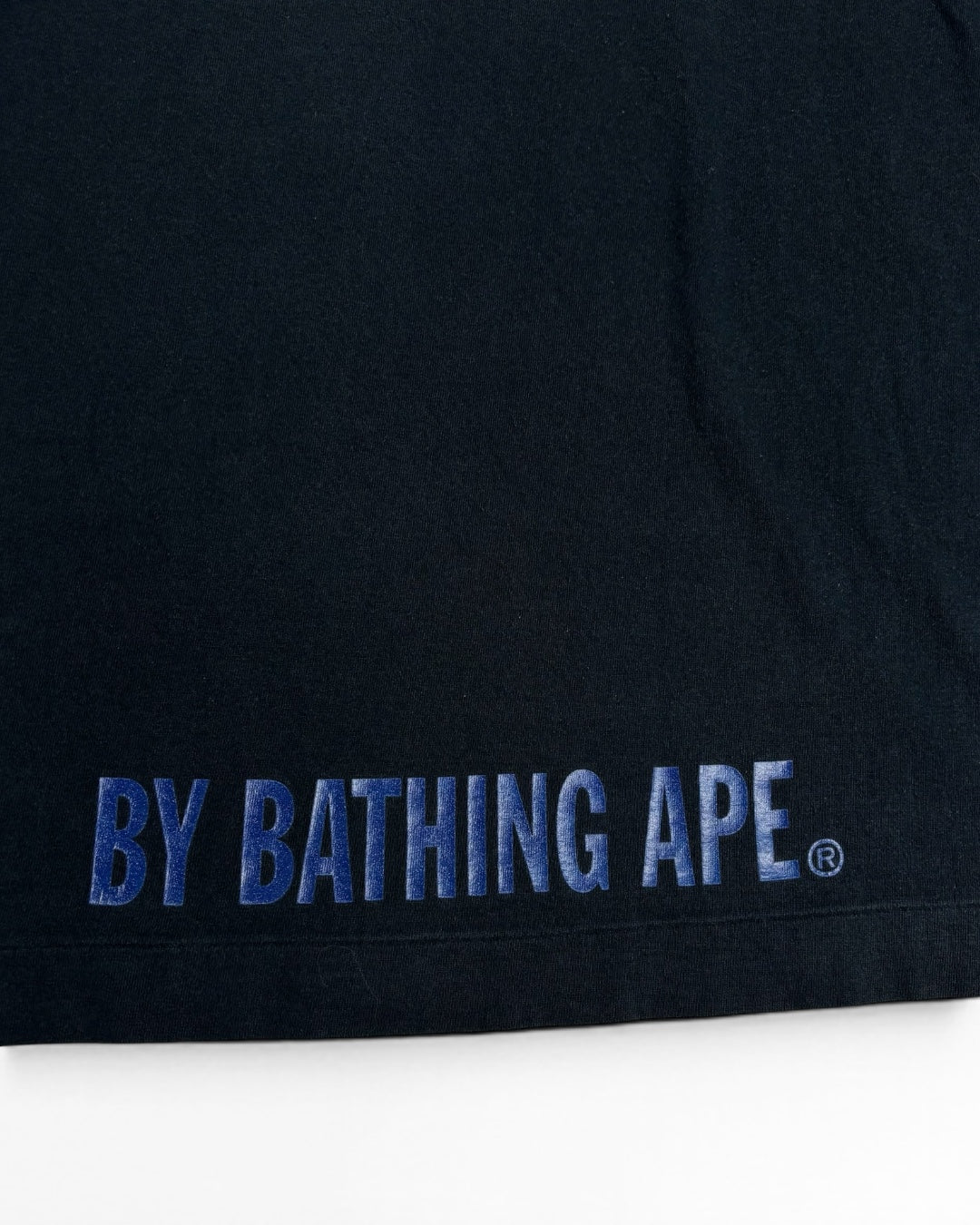 Bape T-Shirt Blue Camo Logo (Large)