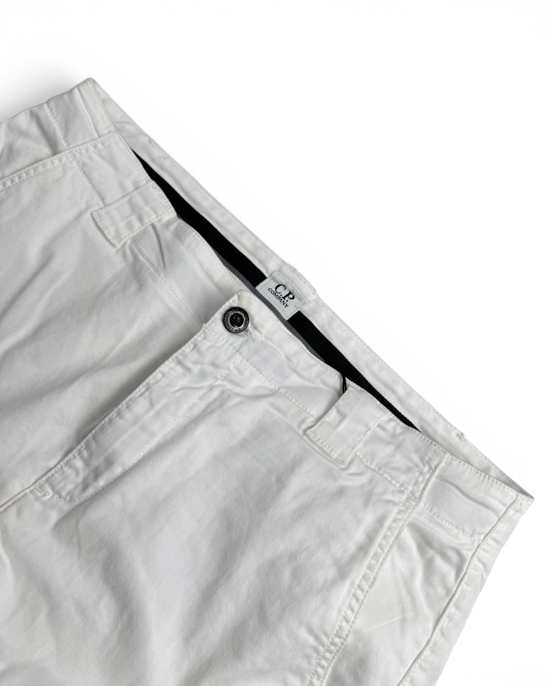 CP Company White Cargo Shorts 100% Cotton (Large)