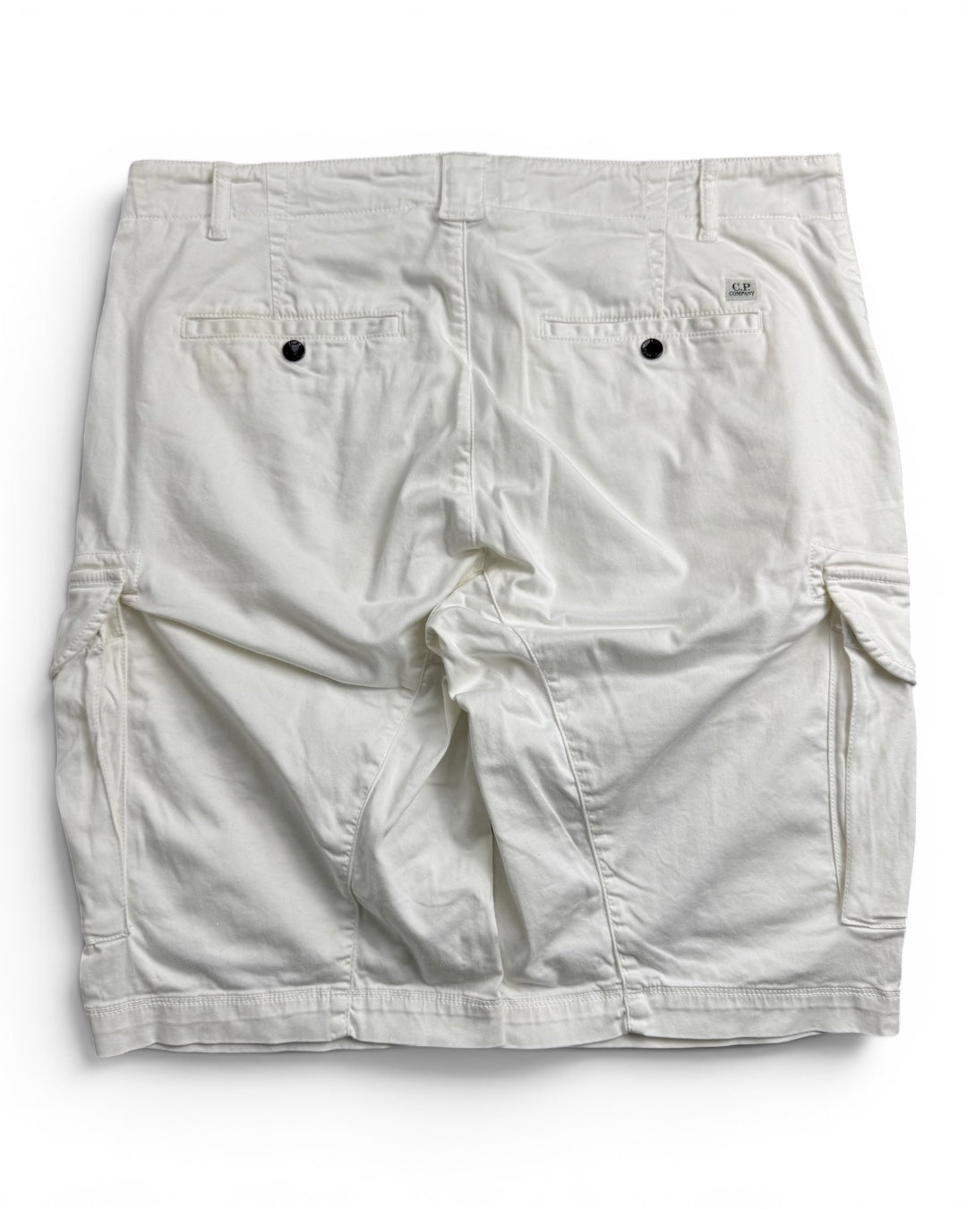 CP Company White Cargo Shorts 100% Cotton (Large)
