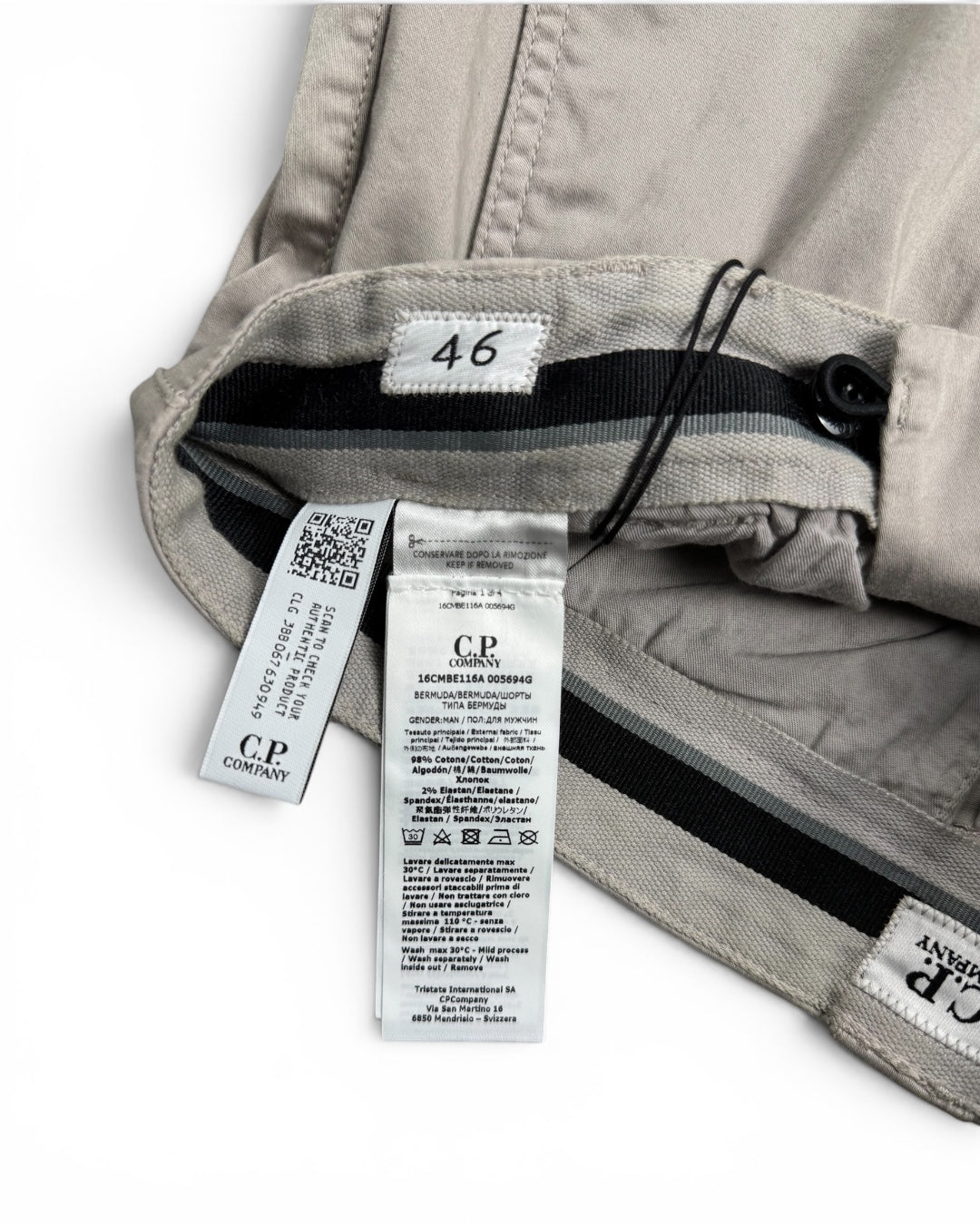 CP Company Grey Cargo Shorts 100% Cotton (Small)