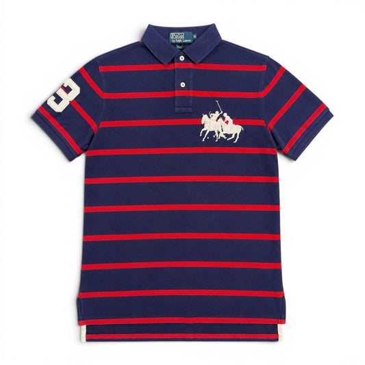 Ralph Lauren Striped Red & Blue Big Pony Polo (Small)
