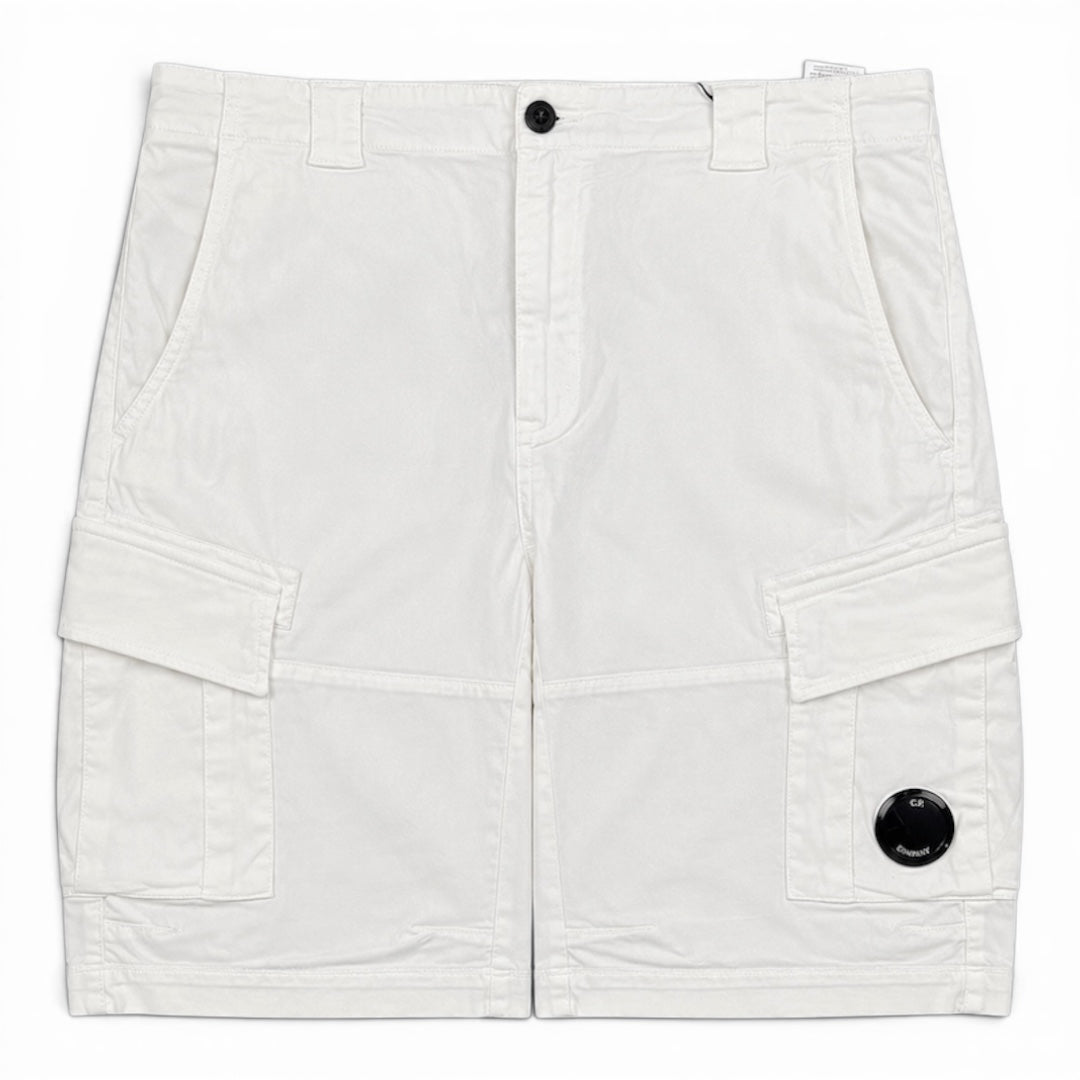 CP Company White Cargo Shorts 100% Cotton (Large)