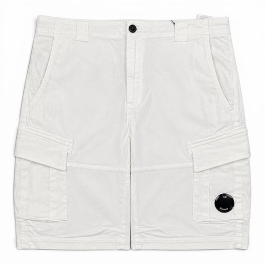 CP Company White Cargo Shorts 100% Cotton (Large)
