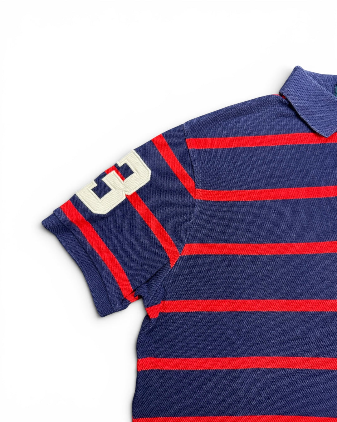Ralph Lauren Striped Red & Blue Big Pony Polo (Small)