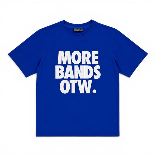 Boxy Blue T-Shirt "More Bands OTW" (Medium)