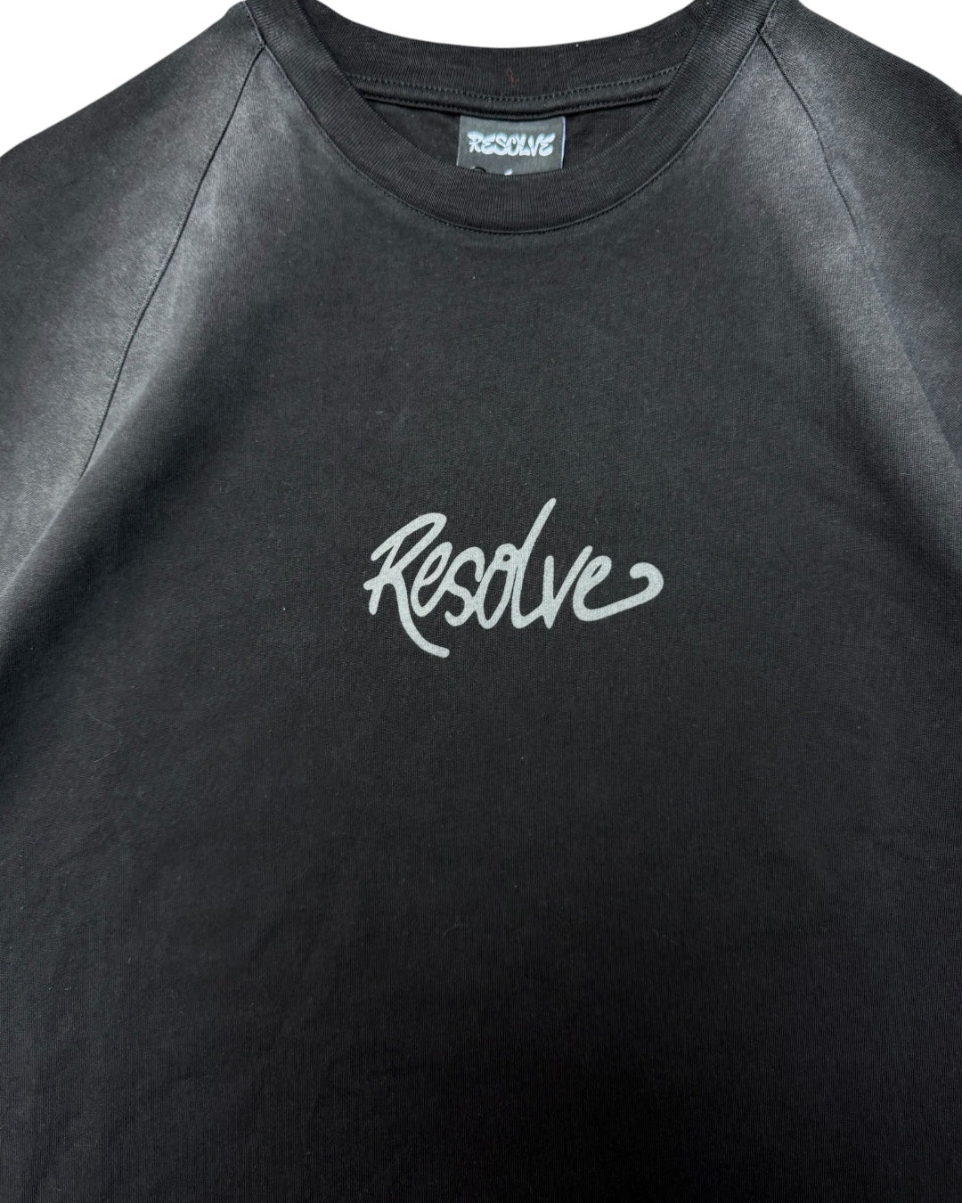 Resolve Washed Black Boxy Fit T-Shirt (Medium)