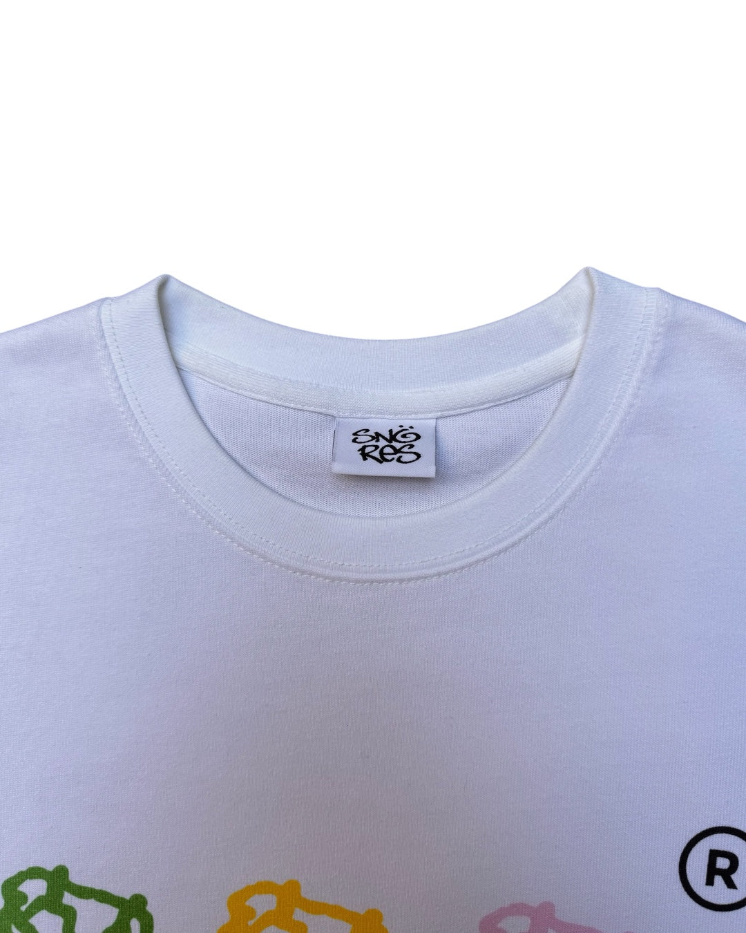 Snores Multicolor Print Logo T-Shirt (Small)